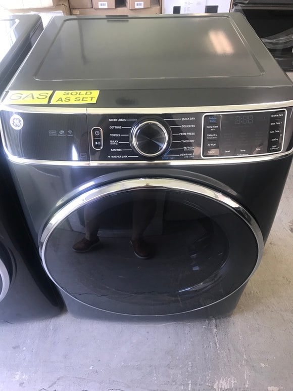 GE - 7.8 Cu.ft - Diamond Gray - Dryer Gas - GFD85GSPNDG - Refurbished - 5108 - Sold as Set